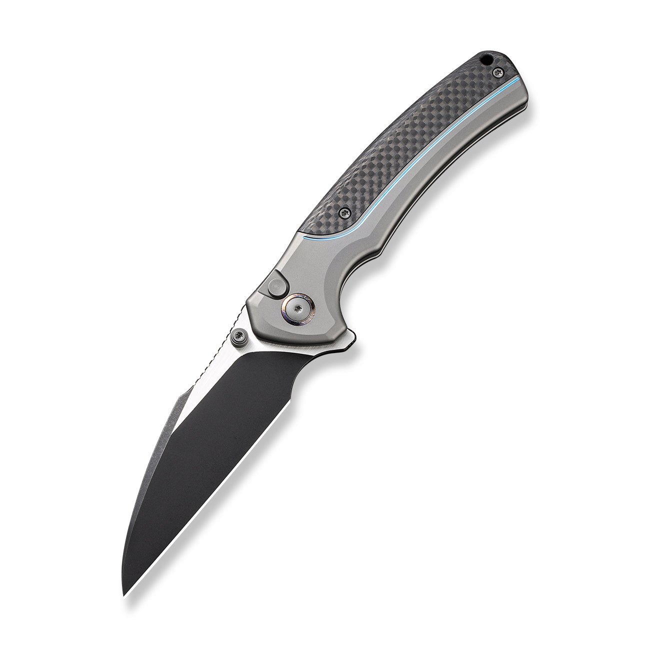 WEKNIFE Ziffius Button Lock CPM-20CV钢 钛+碳纤维柄 WE22024A-1 2957 限量版