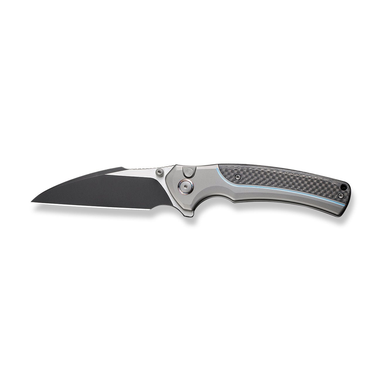 WEKNIFE Ziffius Button Lock CPM-20CV钢 钛+碳纤维柄 WE22024A-1 2957 限量版