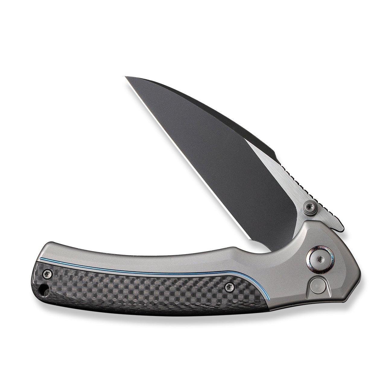 WEKNIFE Ziffius Button Lock CPM-20CV钢 钛+碳纤维柄 WE22024A-1 2957 限量版