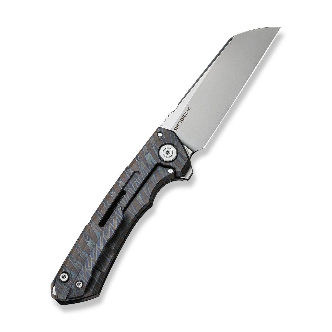 WEKNIFE Mini Buster CPM-20CV钢 钛柄 2003A 火焰纹 2555