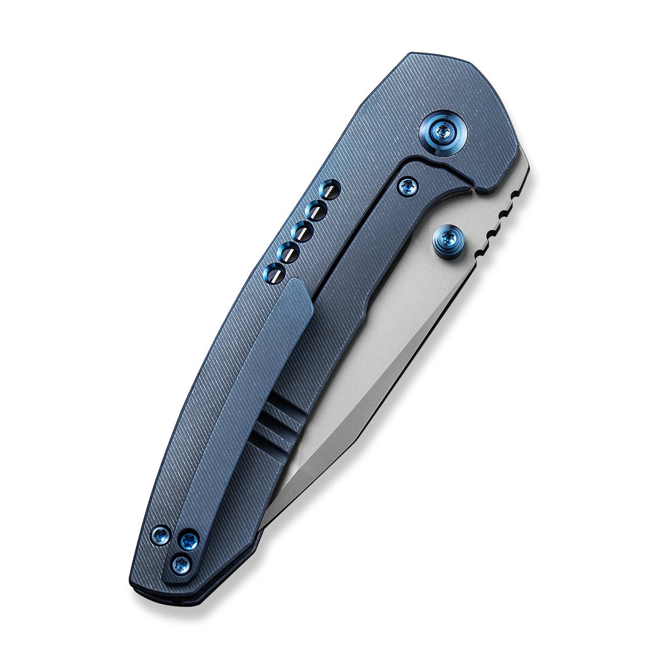 WEKNIFE Trogon CPM-20CV钢 钛合金手柄 WE22002B-1 蓝色 2514