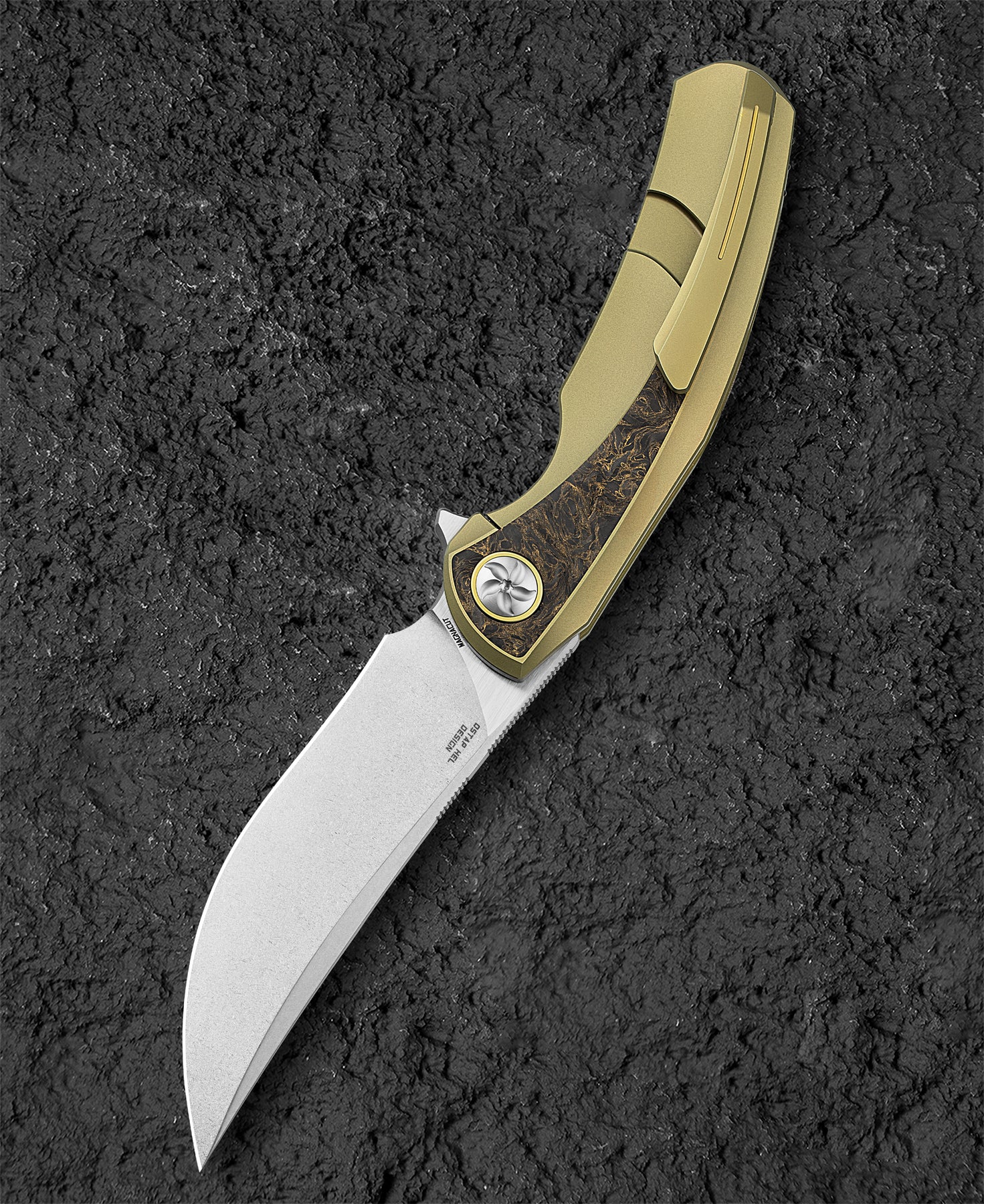 Bestech Sambac Magnacut钢 钛柄镶嵌钛马柄 BT2402A 2360