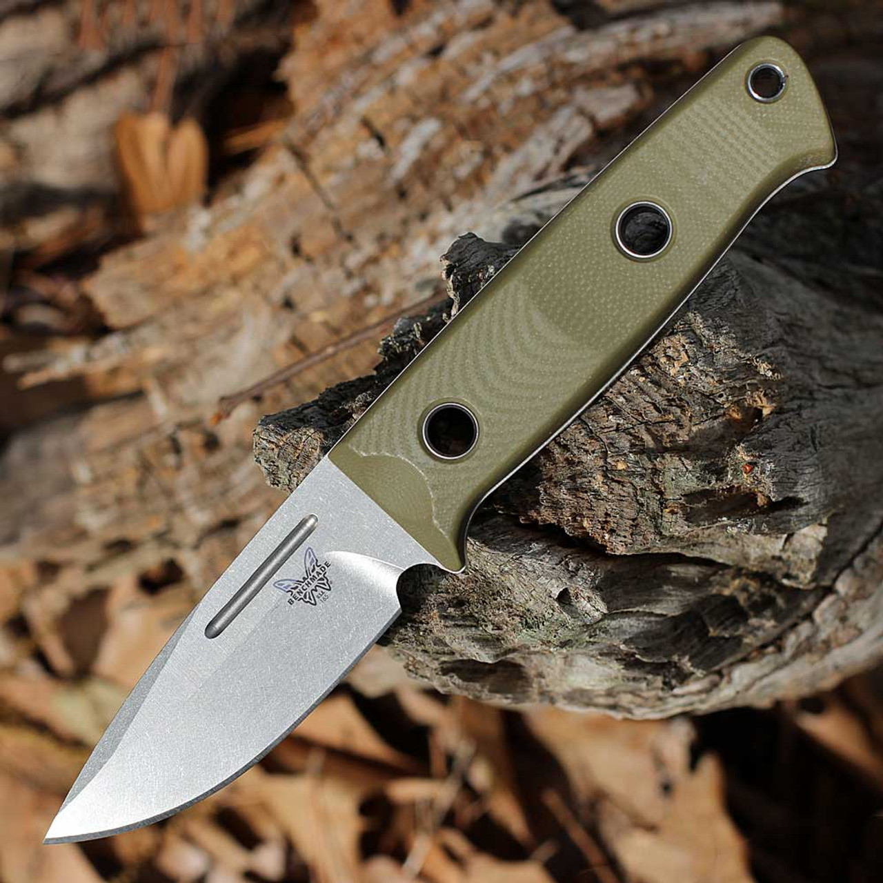 Benchmade Mini Bushcrafter CPM-S30V钢 G10手柄 165-1 OD绿色 2560