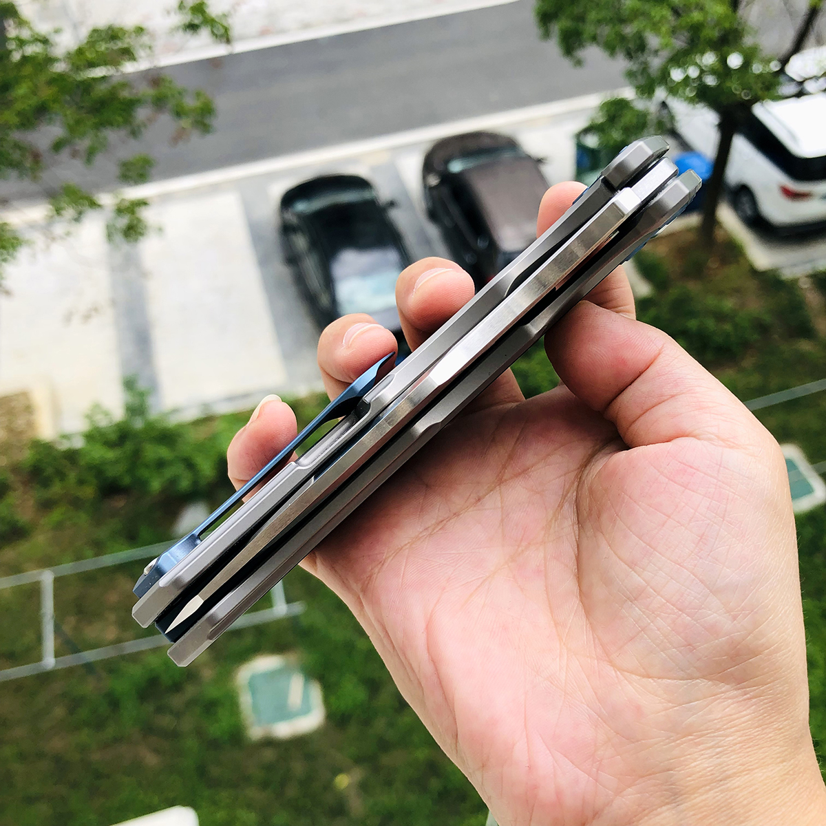 【已出】Maxace 女王 M390刃 钛合金柄镶嵌碳纤维 1800