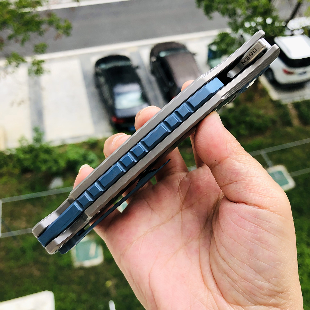 【已出】Maxace 女王 M390刃 钛合金柄镶嵌碳纤维 1800