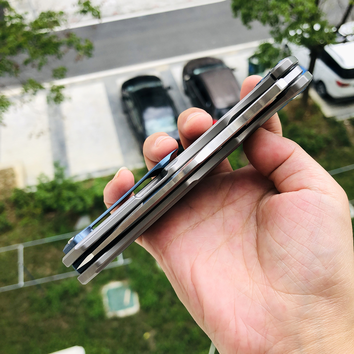 【已出】Maxace 女王 M390刃 钛合金柄镶嵌碳纤维 1800