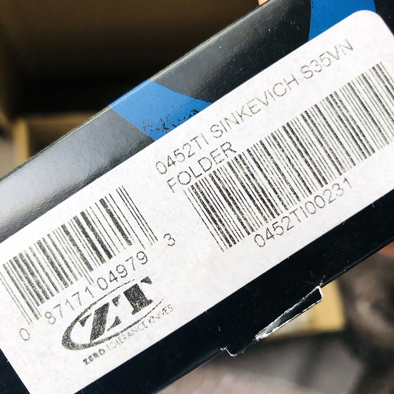 【已出】Zero Tolerance 0452TI S35VN钢 钛柄 1260