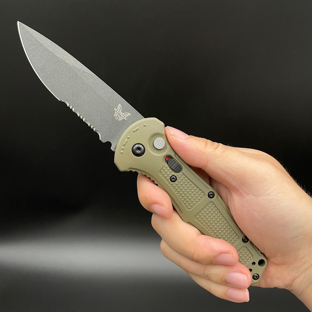 Benchmade Claymore CPM-D2钢 尼龙柄 AUTO版本 9070SBK-1OD绿色 1680