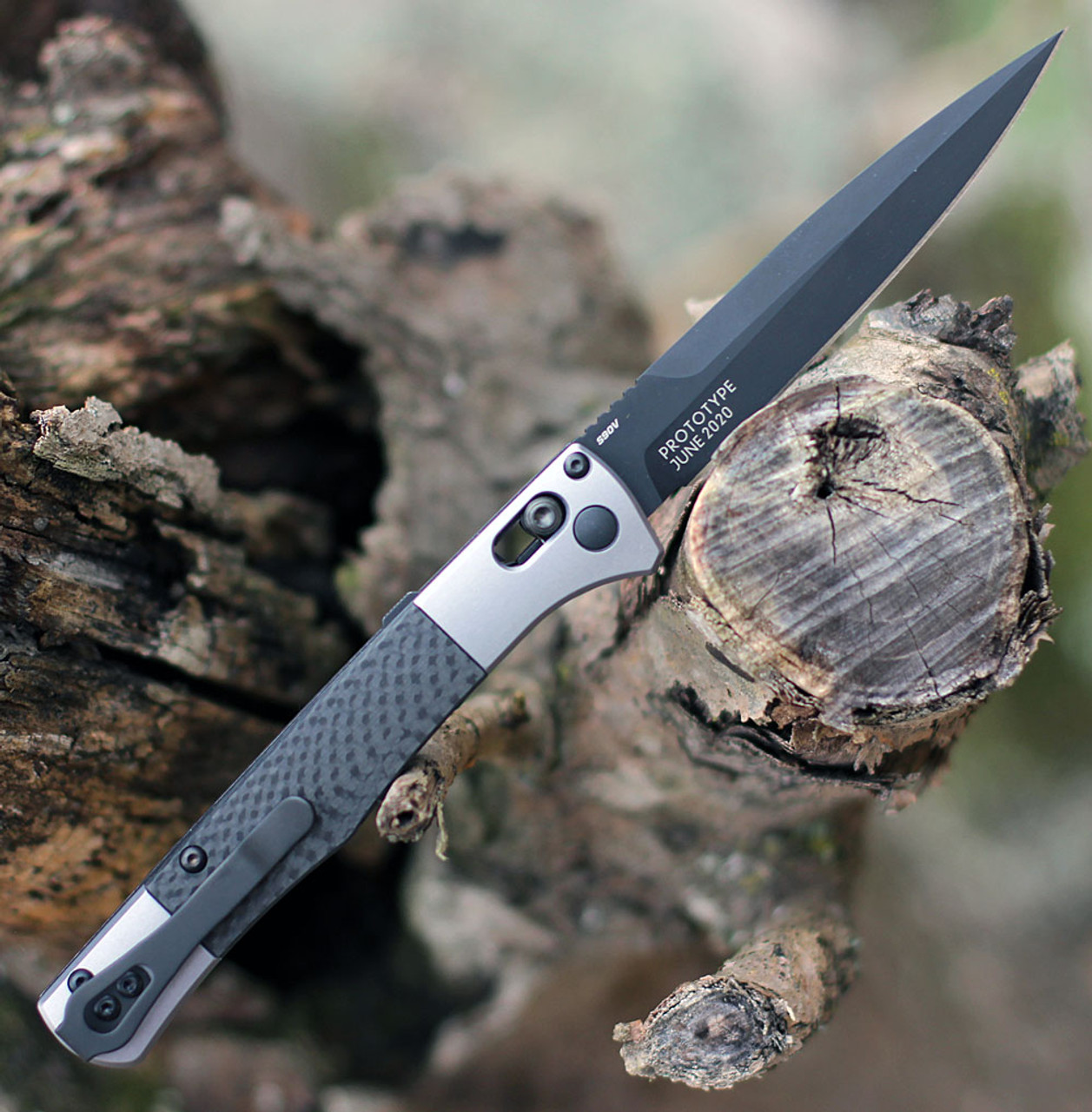 Benchmade CPM-90V钢 碳纤维+铝柄  Auto版本 4170BK 2760