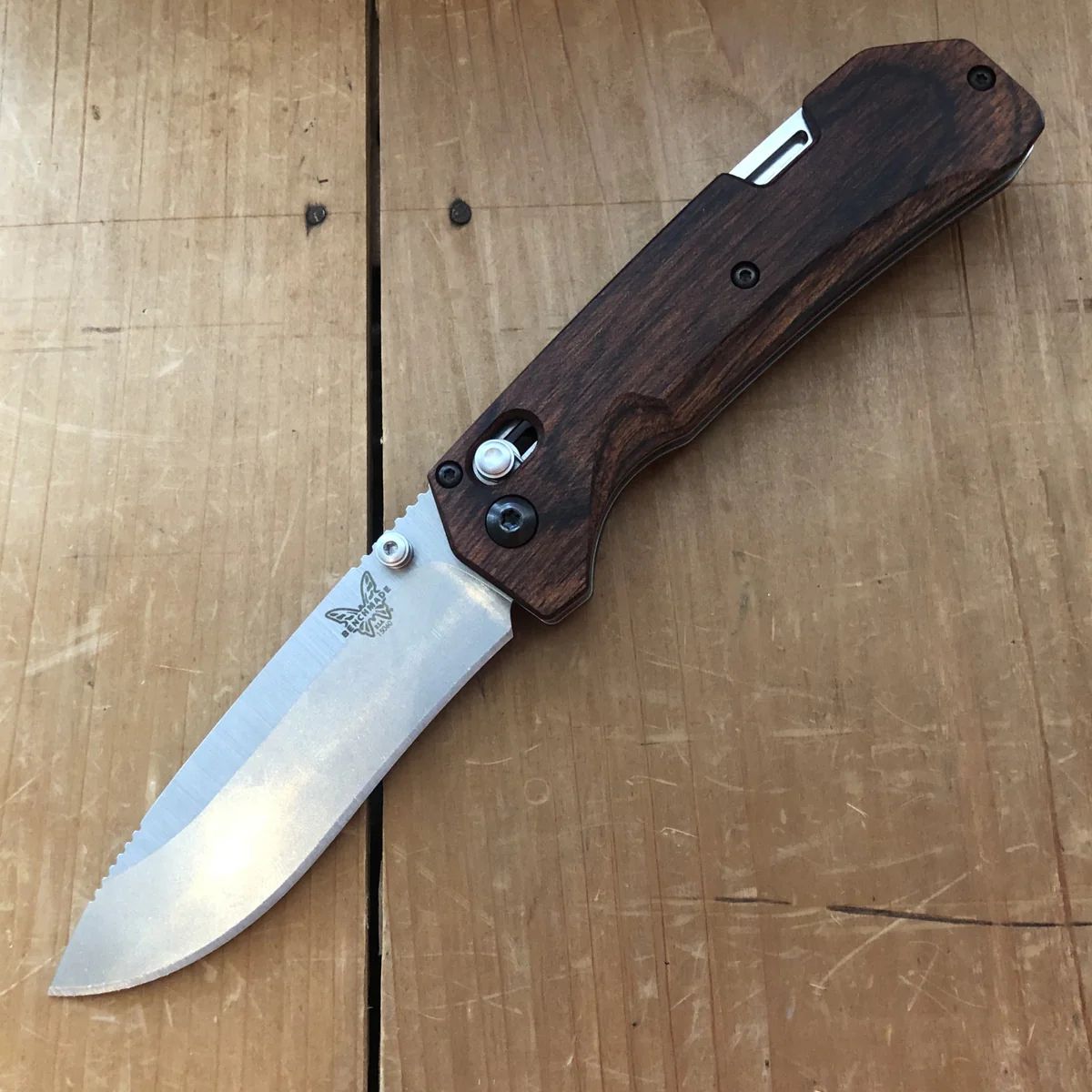 Benchmade Hunt CPM-S30V钢 木柄 15060-2 木色 1600
