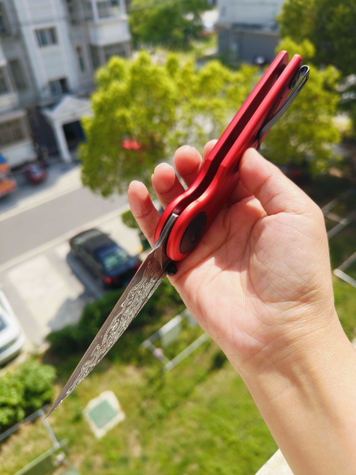 🔥 CIVIVI Starflare 大马士革钢 铝合金柄 C23052-DS1 红色 621