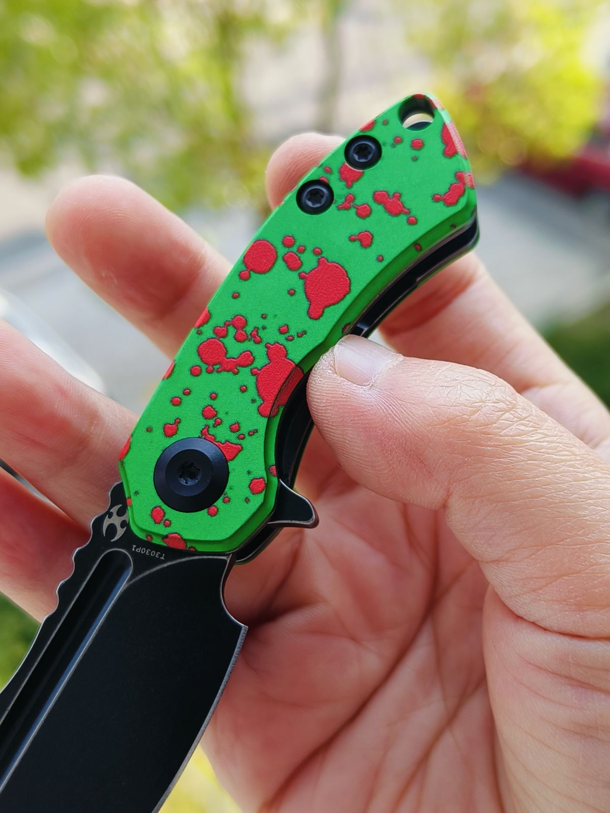 Kansept MINI KORVID 154CM钢 铝柄 T3030P1 绿色 440