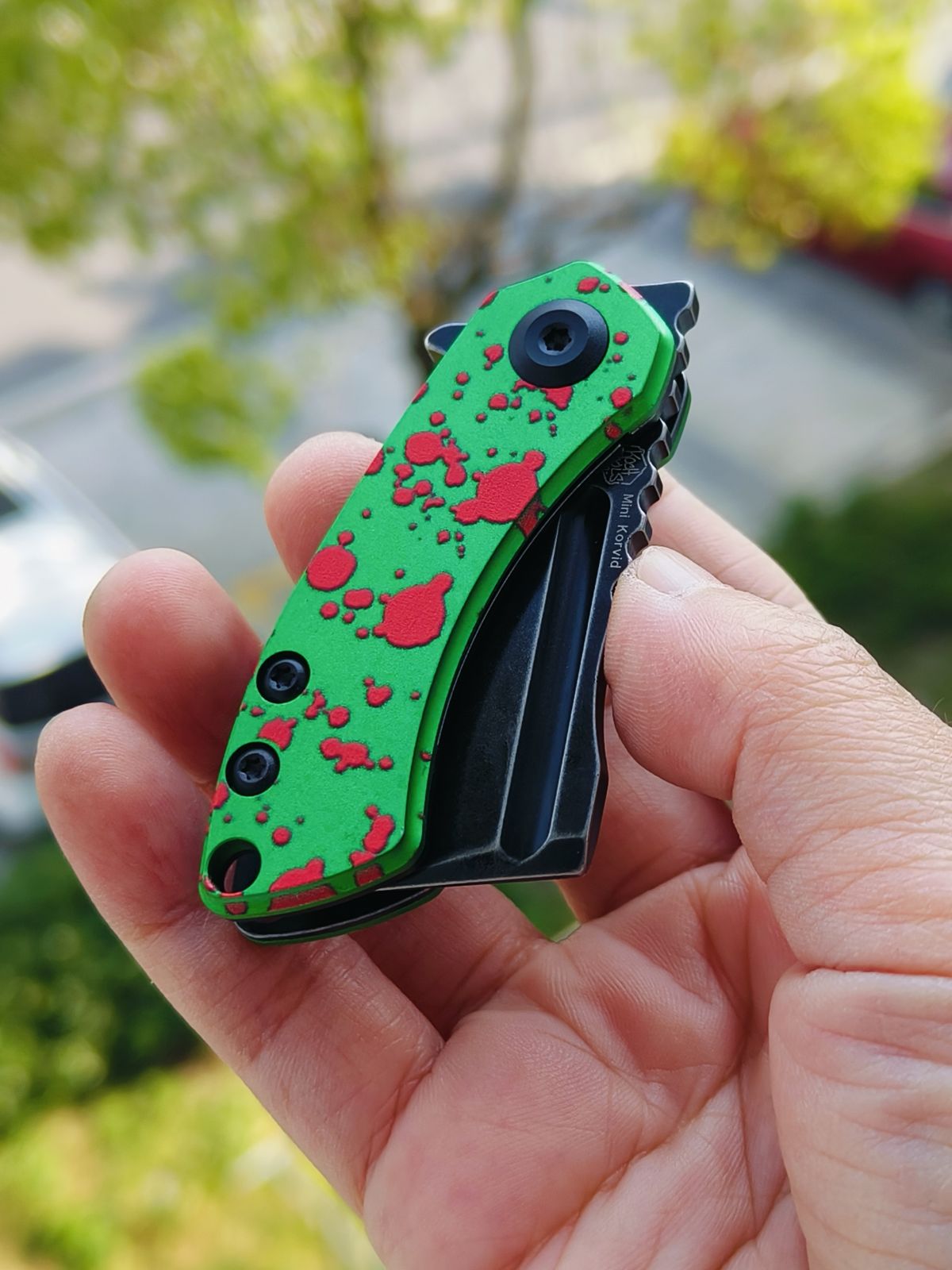 Kansept MINI KORVID 154CM钢 铝柄 T3030P1 绿色 440