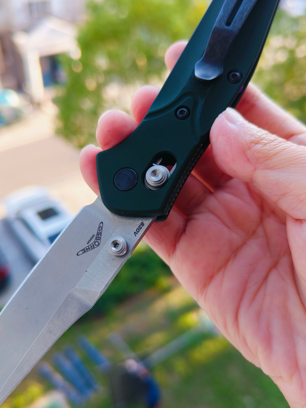 Benchmade Mini Osborne CPM-S30V钢 铝柄 945 绿色 1480