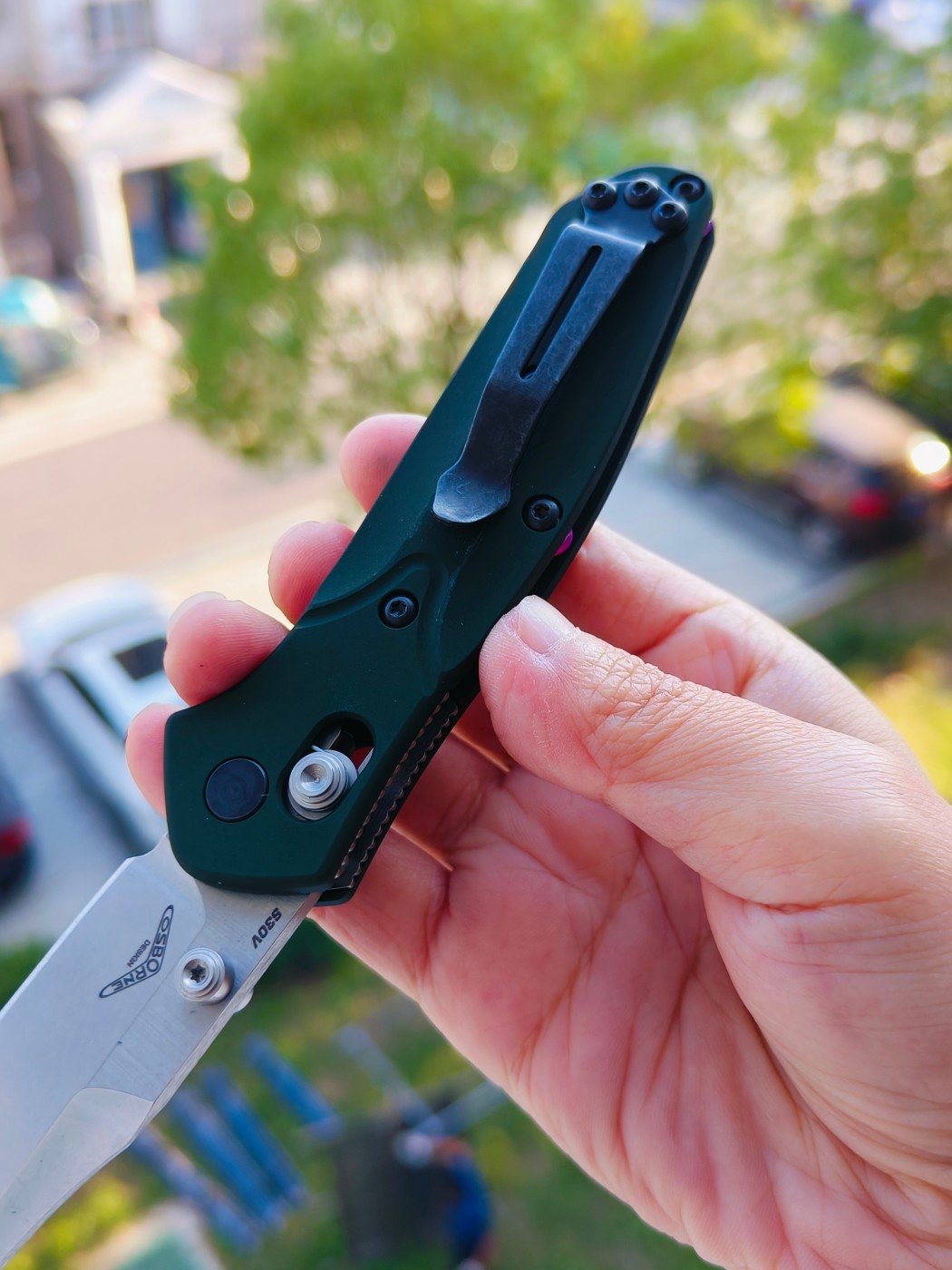 Benchmade Mini Osborne CPM-S30V钢 铝柄 945 绿色 1480