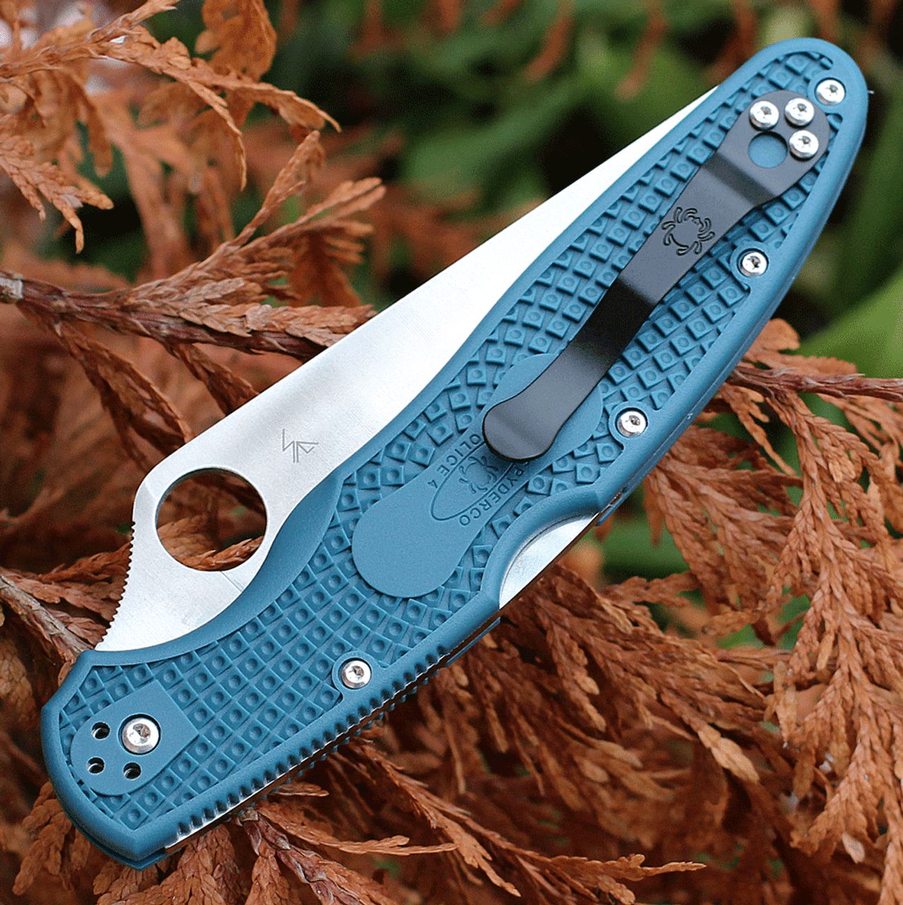 Spyderco Police 4 K390钢 FRN柄 C07FS4K390 蓝色 1350