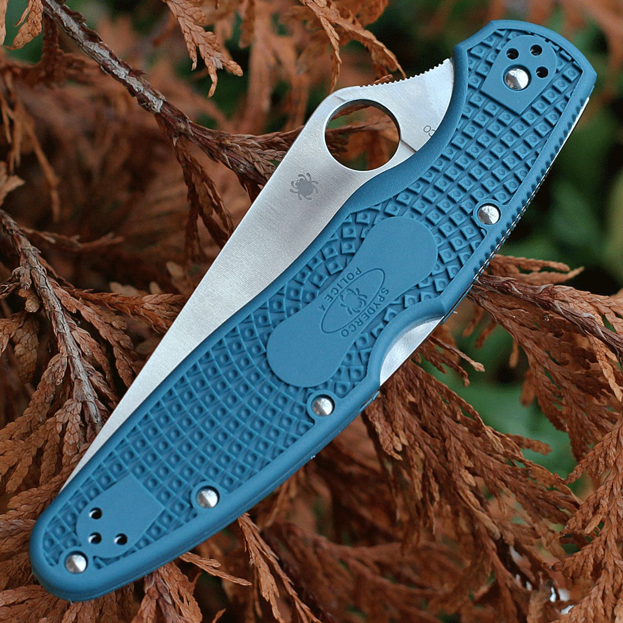 Spyderco Police 4 K390钢 FRN柄 C07FS4K390 蓝色 1350