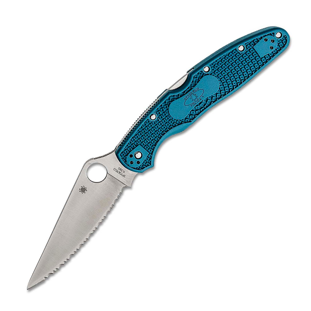 Spyderco Police 4 K390钢 FRN柄 C07FS4K390 蓝色 1350