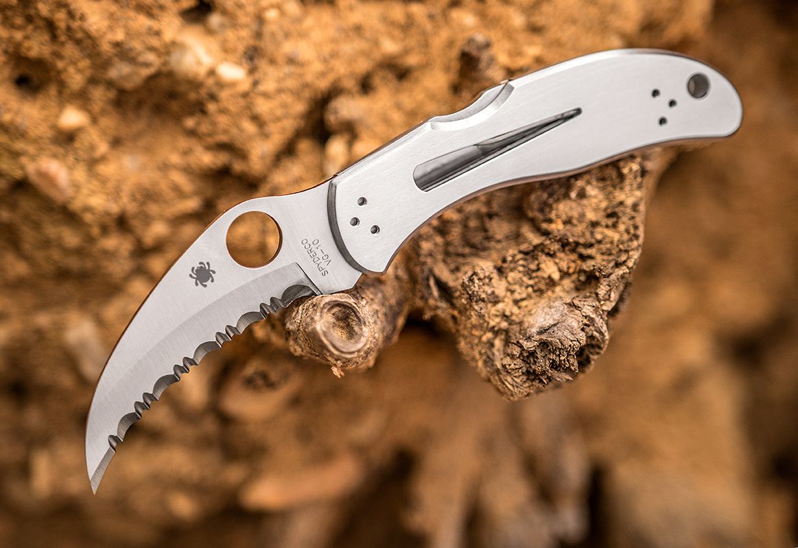 Spyderco Harpy VG10钢 不锈钢柄 C08S 钢本色 1000