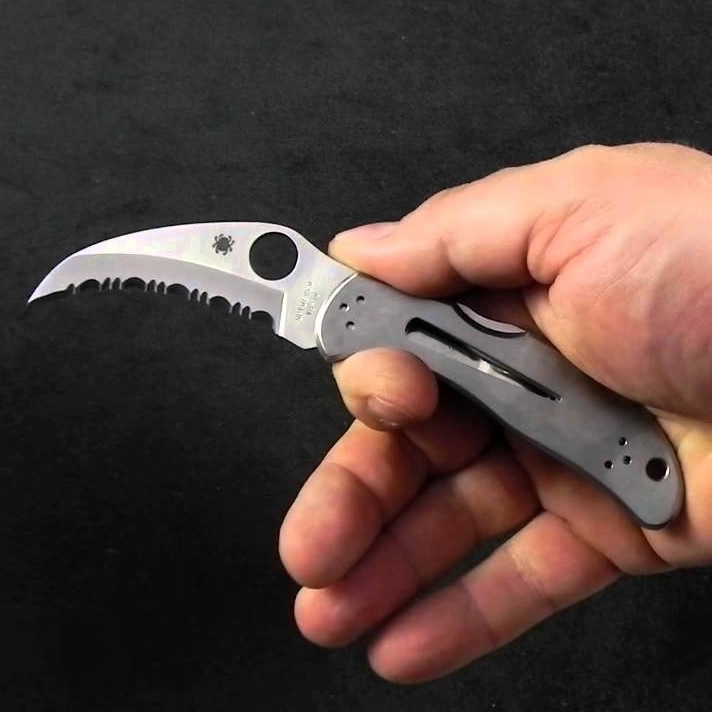 Spyderco Harpy VG10钢 不锈钢柄 C08S 钢本色 1000