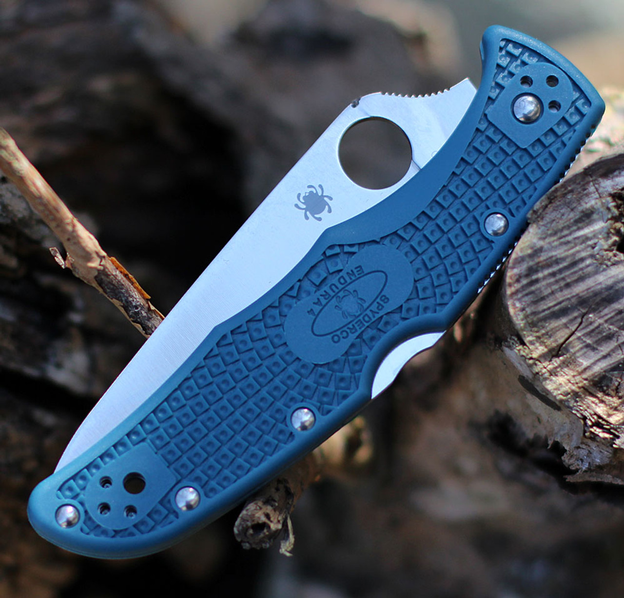 Spyderco Endura 4 K390钢 FRN柄 C10FPK390 蓝色 1000