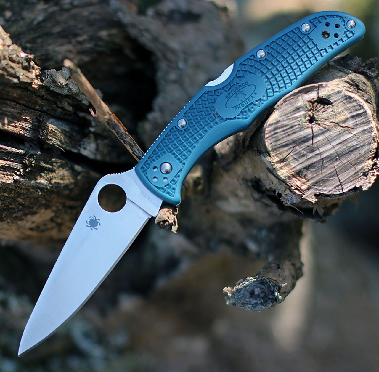 Spyderco Endura 4 K390钢 FRN柄 C10FPK390 蓝色 1000