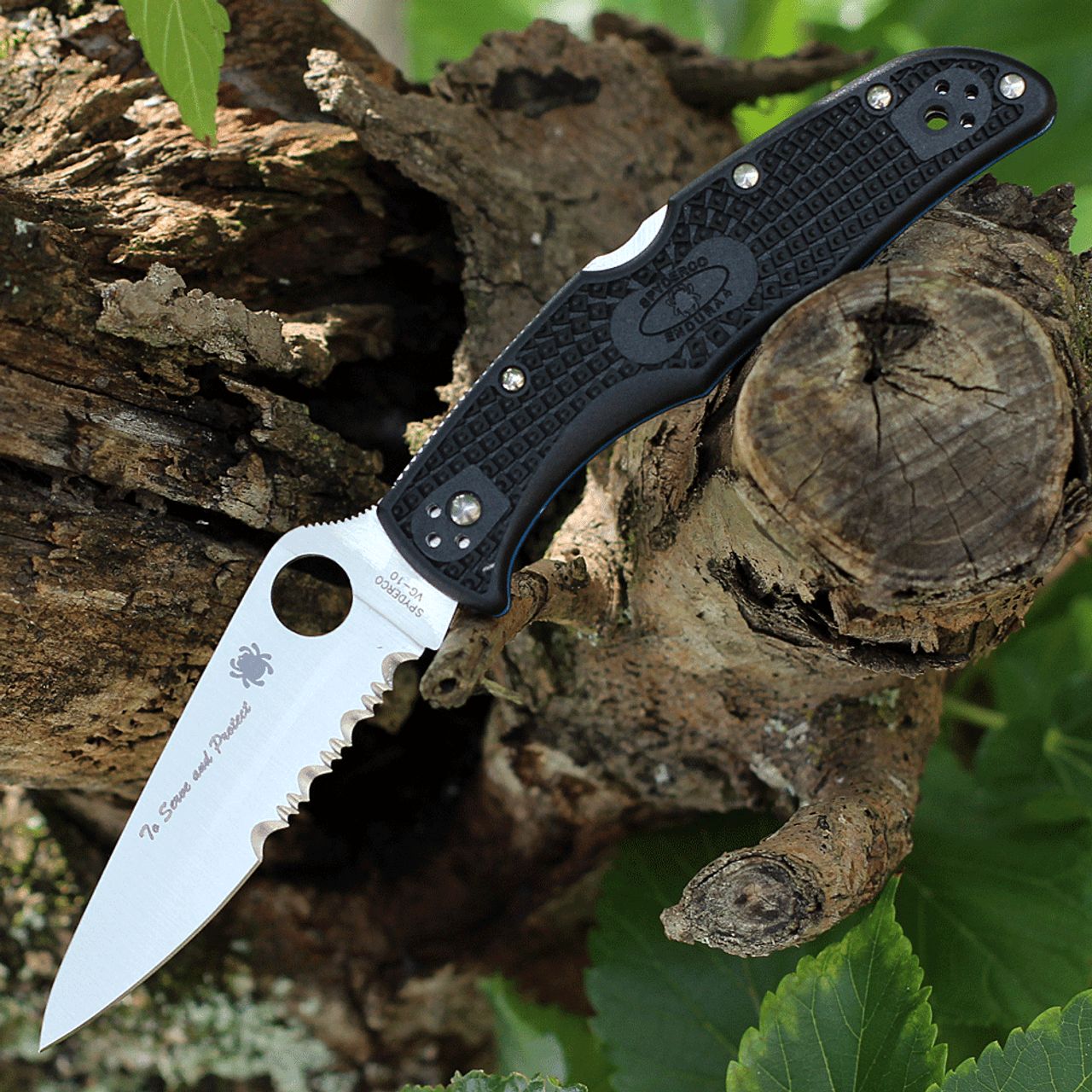 Spyderco Endura VG10钢 FRN柄 C10FPSBKBL 黑色 800