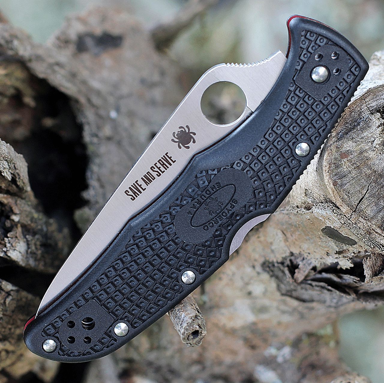 Spyderco Endura 4 VG10钢 FRN柄 C10FPSBKRD 黑色 800