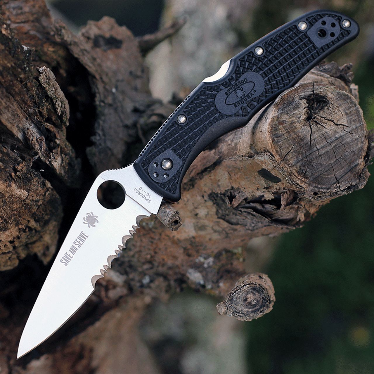 Spyderco Endura 4 VG10钢 FRN柄 C10FPSBKRD 黑色 800