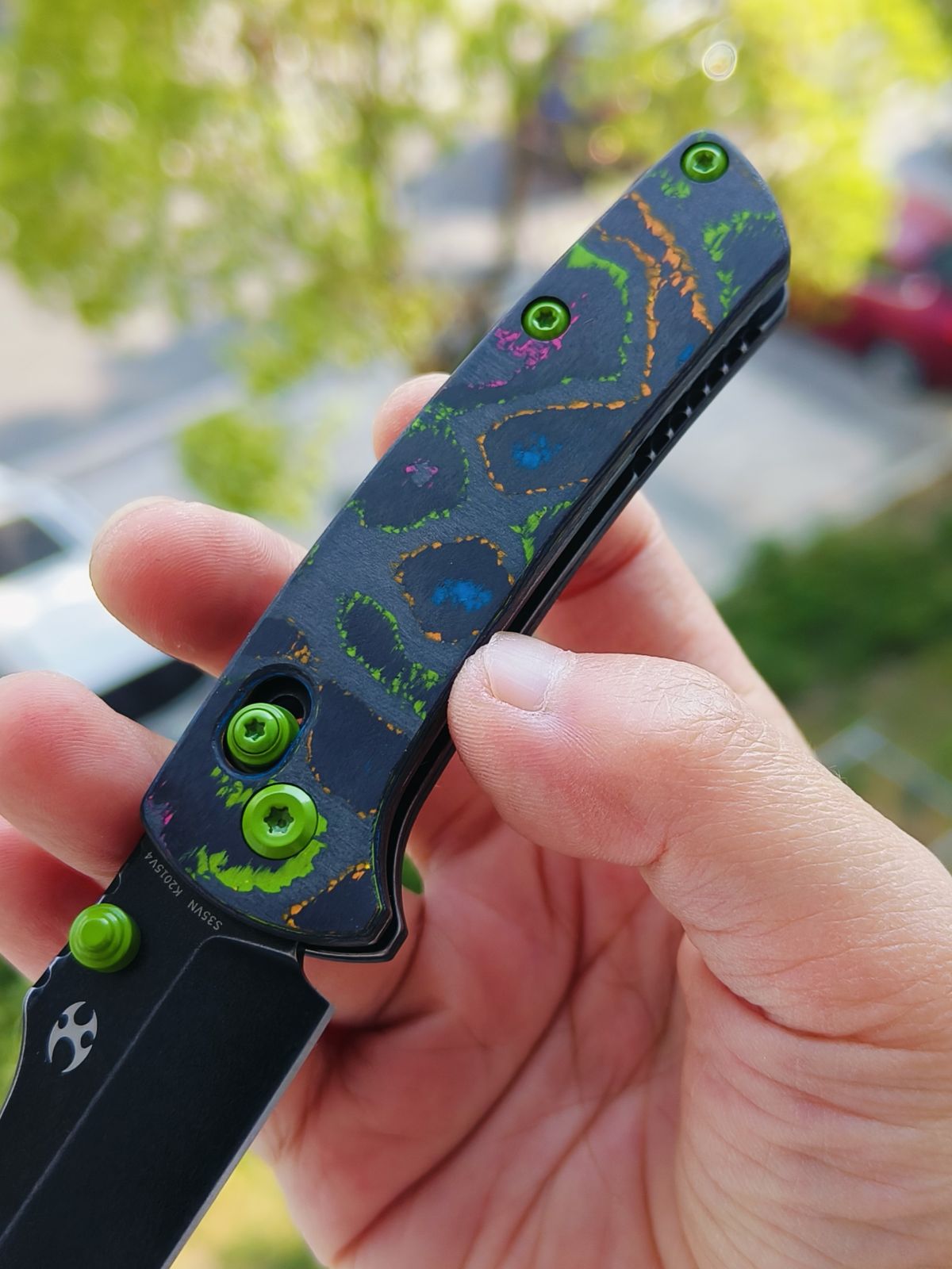 Kansept Little Main Street S35VN钢 碳纤维柄 K2015V4 云纹 838