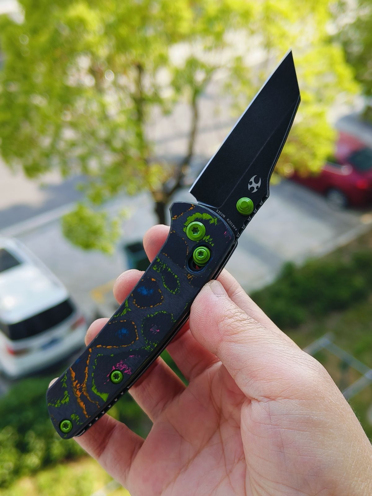 Kansept Little Main Street S35VN钢 碳纤维柄 K2015V4 云纹 838