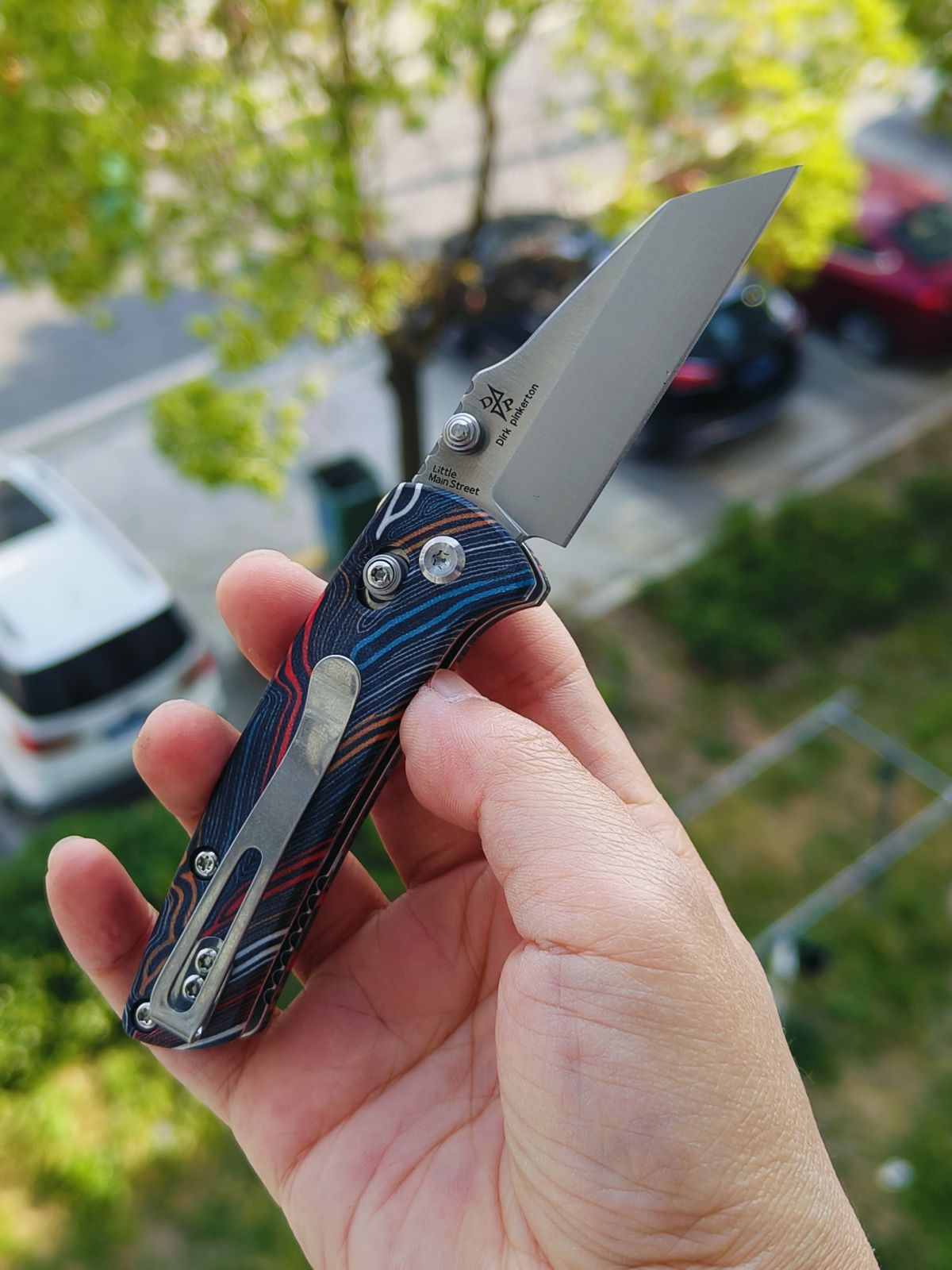 Kansept Little Main Street 154CM钢 G10柄 T2015V8 大马士革纹 450