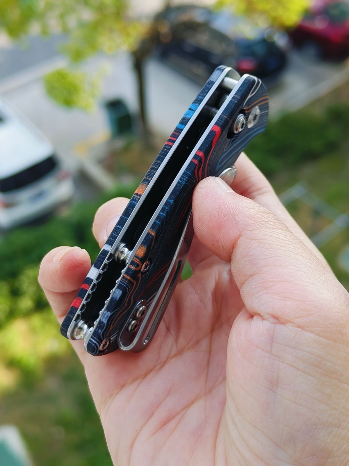 Kansept Little Main Street 154CM钢 G10柄 T2015V8 大马士革纹 450