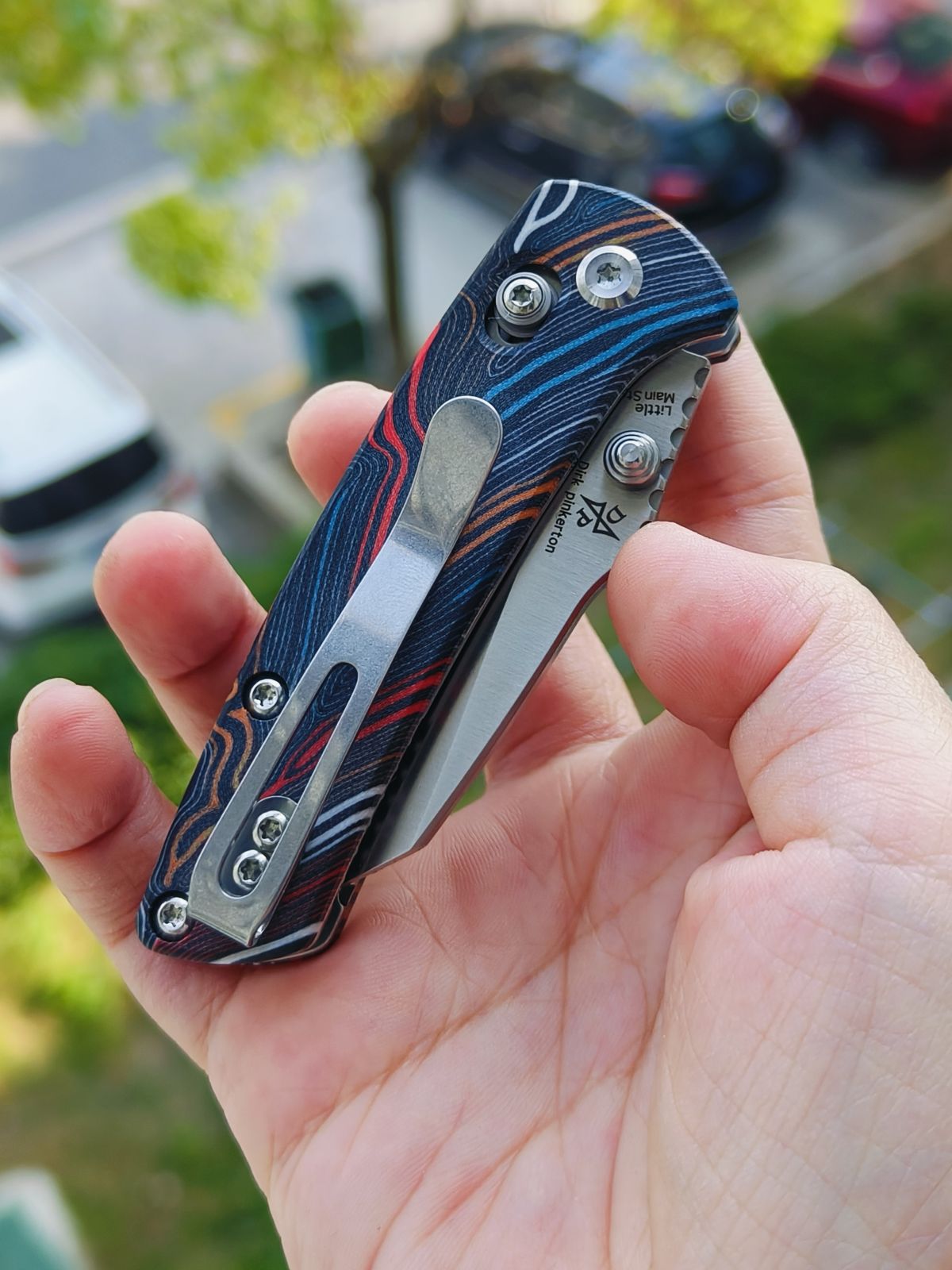 Kansept Little Main Street 154CM钢 G10柄 T2015V8 大马士革纹 450