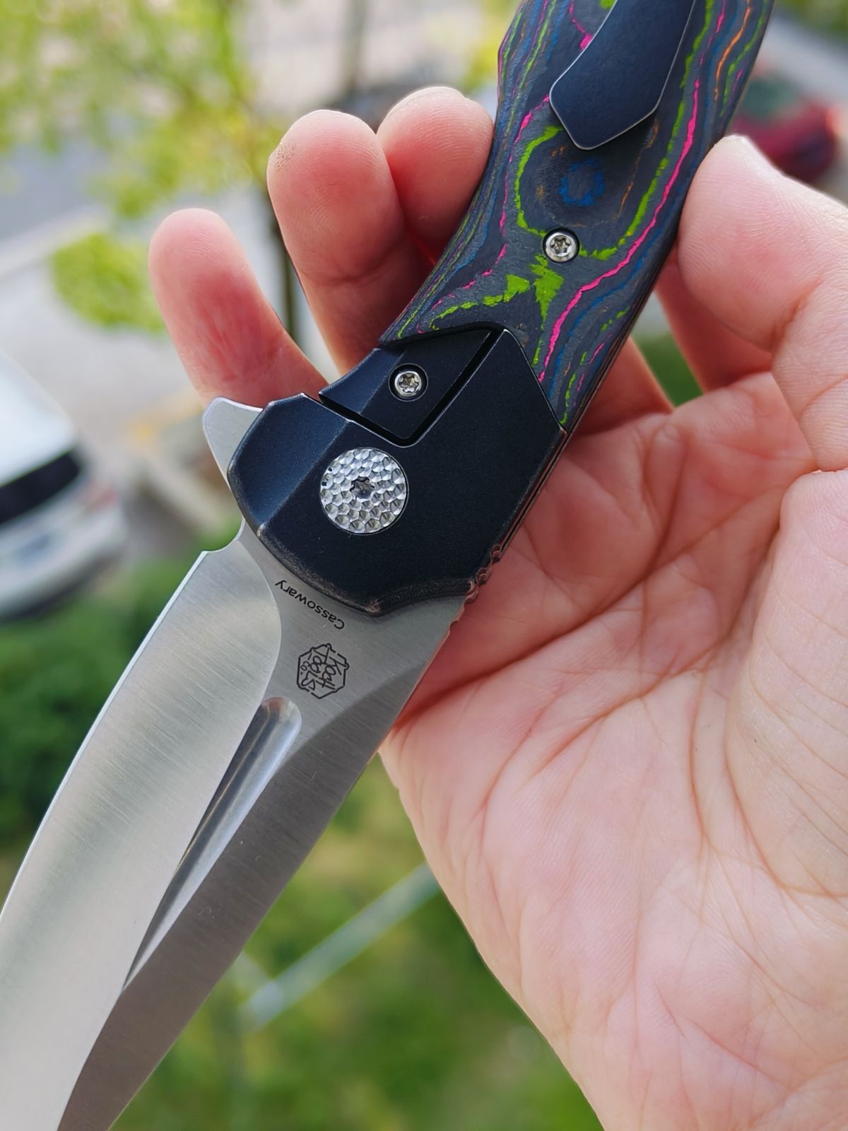 Kansept Cassowary S35VN钢 碳纤维柄 K2065B1 云纹 1380