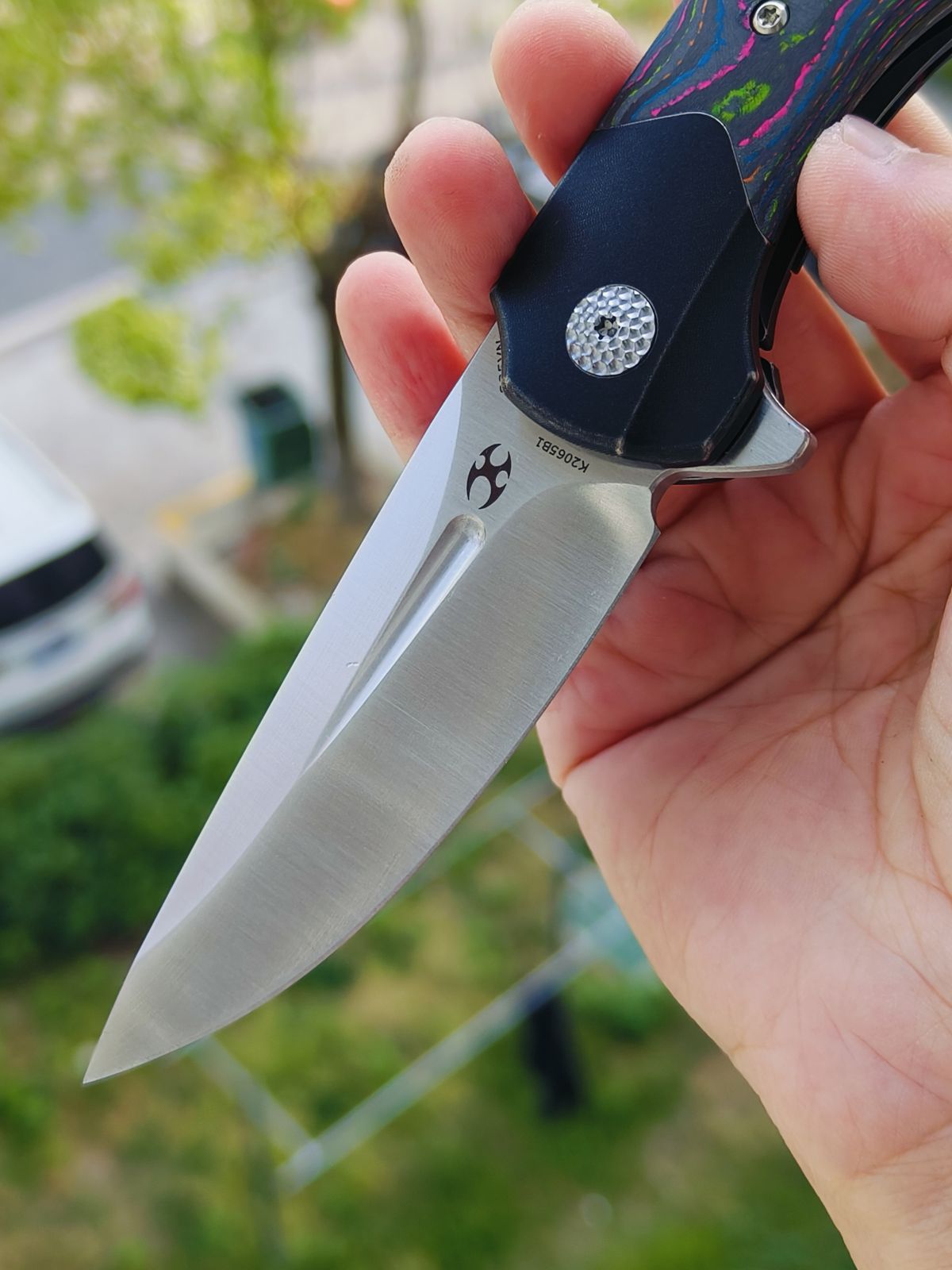 Kansept Cassowary S35VN钢 碳纤维柄 K2065B1 云纹 1380