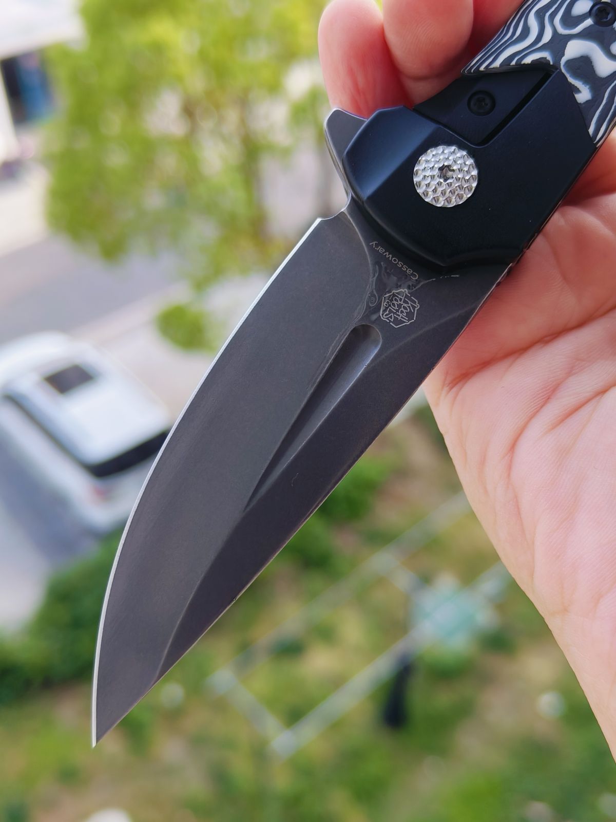 Kansept Cassowary S35VN钢 碳纤维柄 K2065B2 云纹 1260
