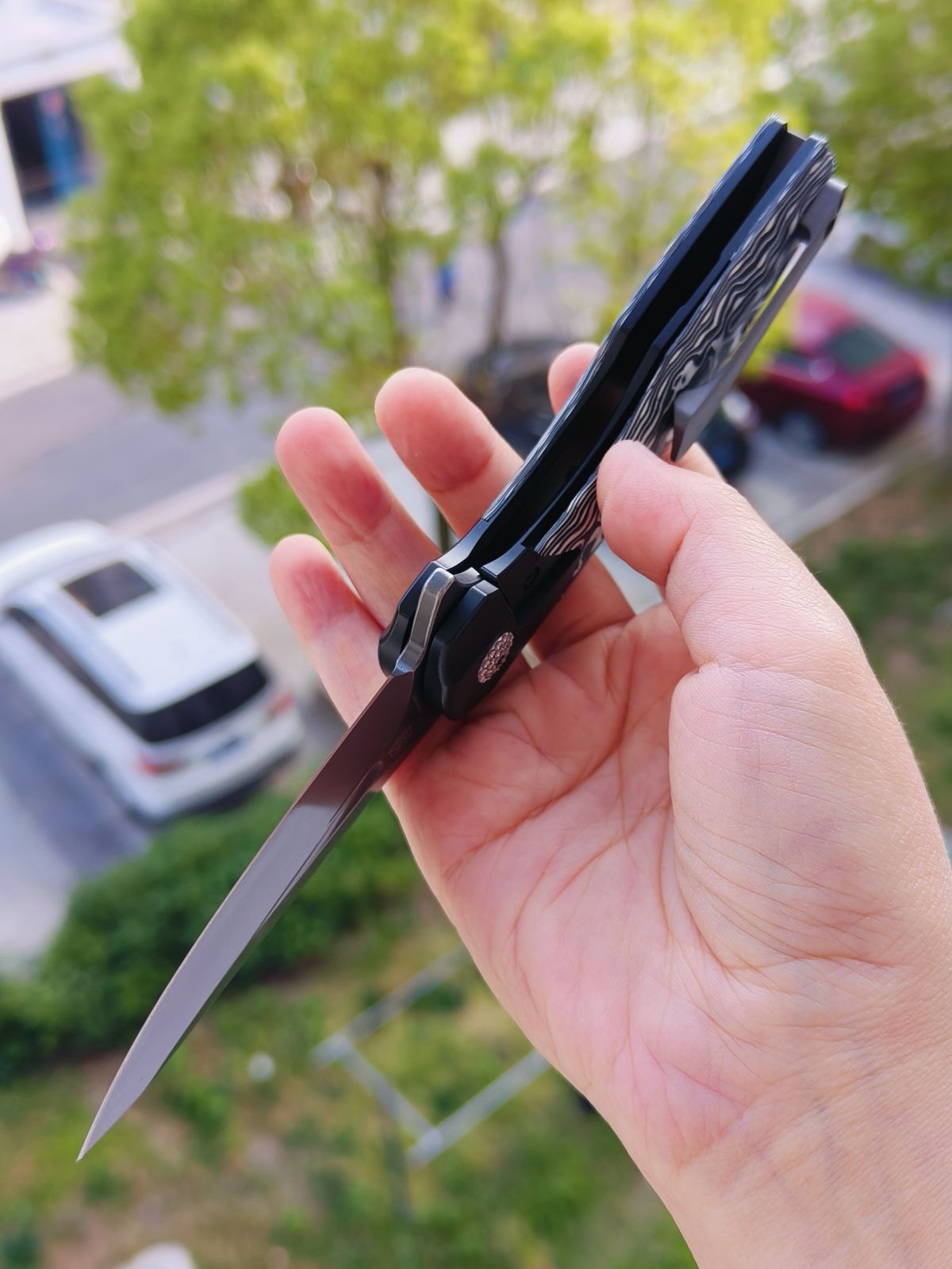 Kansept Cassowary S35VN钢 碳纤维柄 K2065B2 云纹 1260