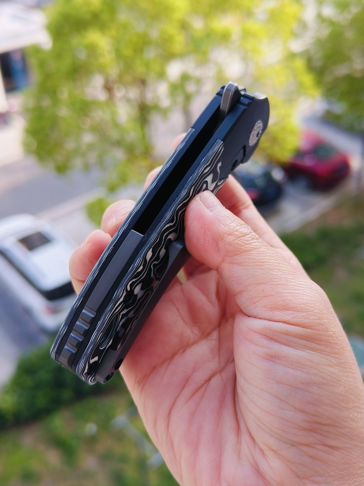 Kansept Cassowary S35VN钢 碳纤维柄 K2065B2 云纹 1260