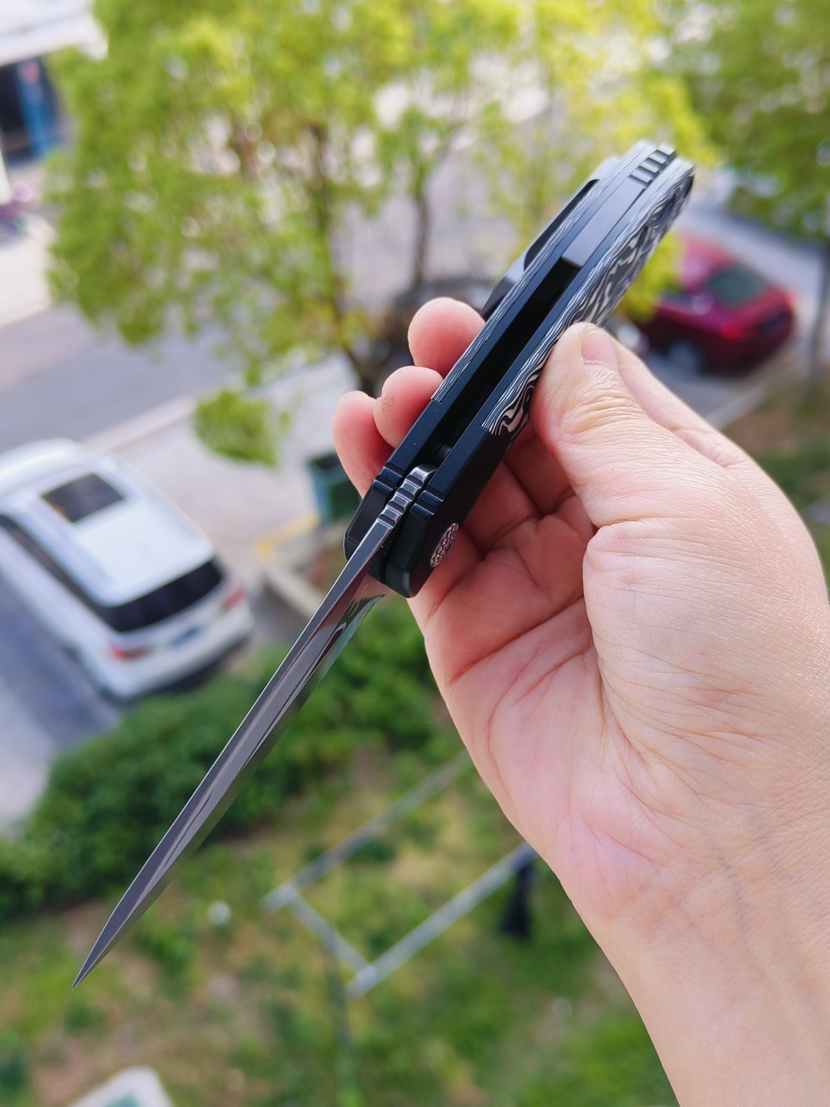 Kansept Cassowary S35VN钢 碳纤维柄 K2065B2 云纹 1260