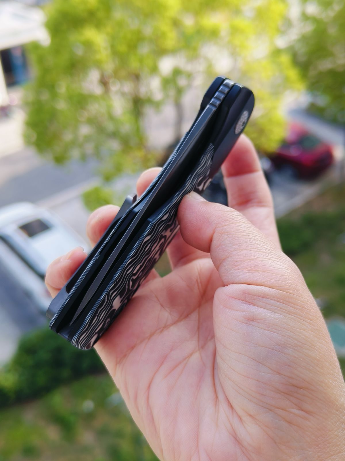 Kansept Cassowary S35VN钢 碳纤维柄 K2065B2 云纹 1260