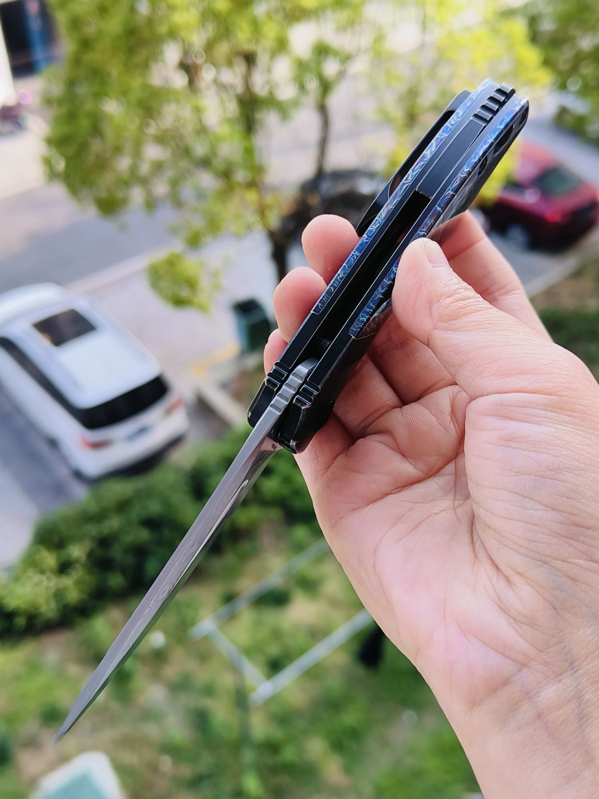 Kansept Cassowary S35VN钢 钛柄 K2065B4 雷电纹 1399