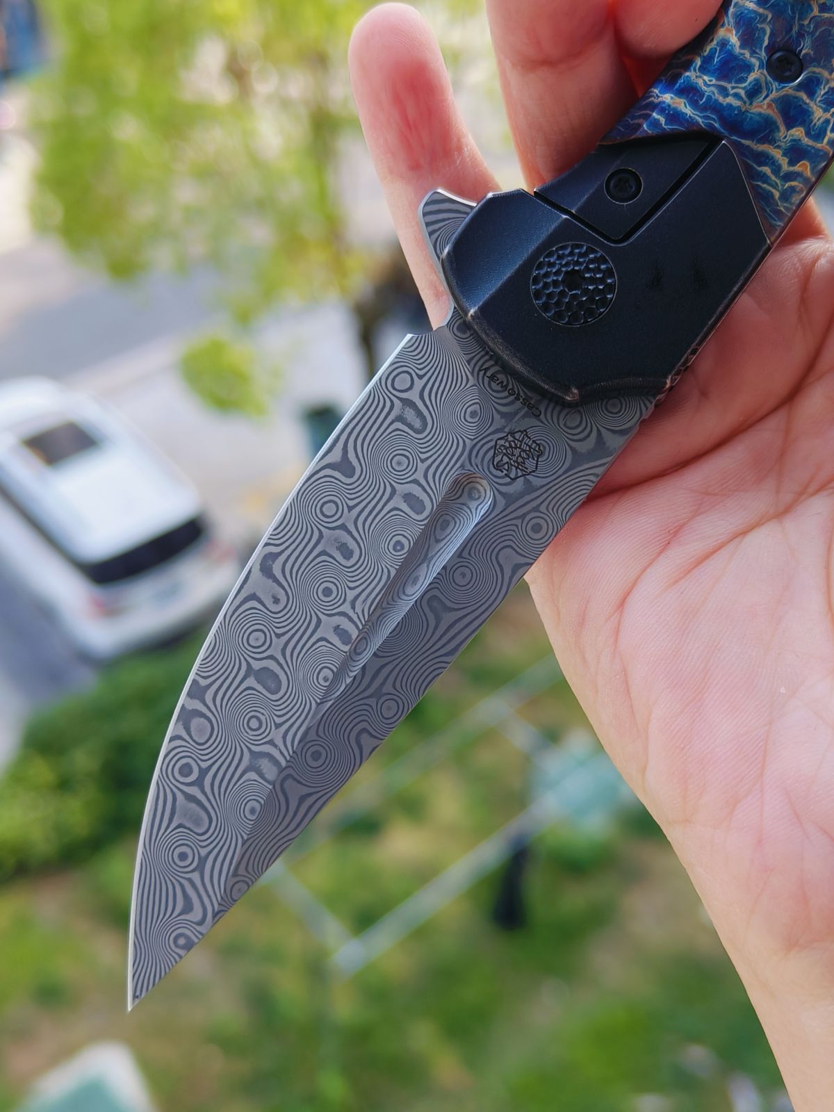 Kansept Cassowary S35VN钢 钛柄 K2065B4 雷电纹 1399