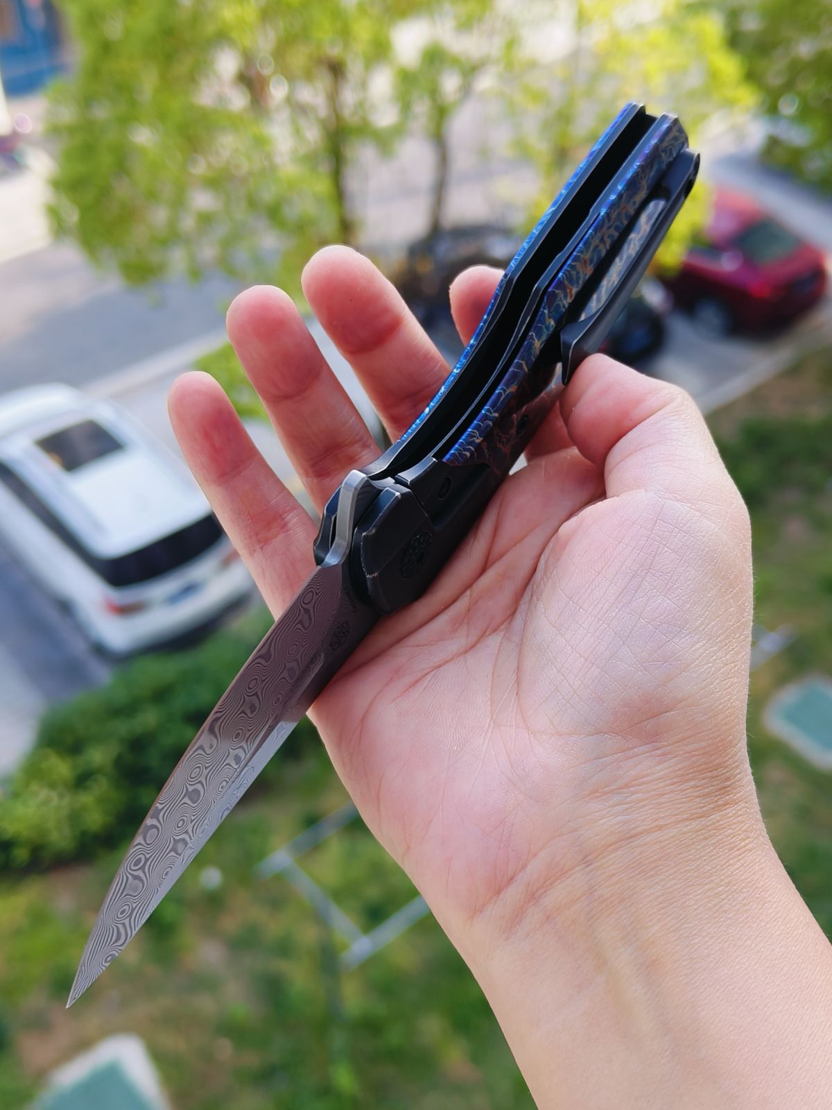 Kansept Cassowary S35VN钢 钛柄 K2065B4 雷电纹 1399