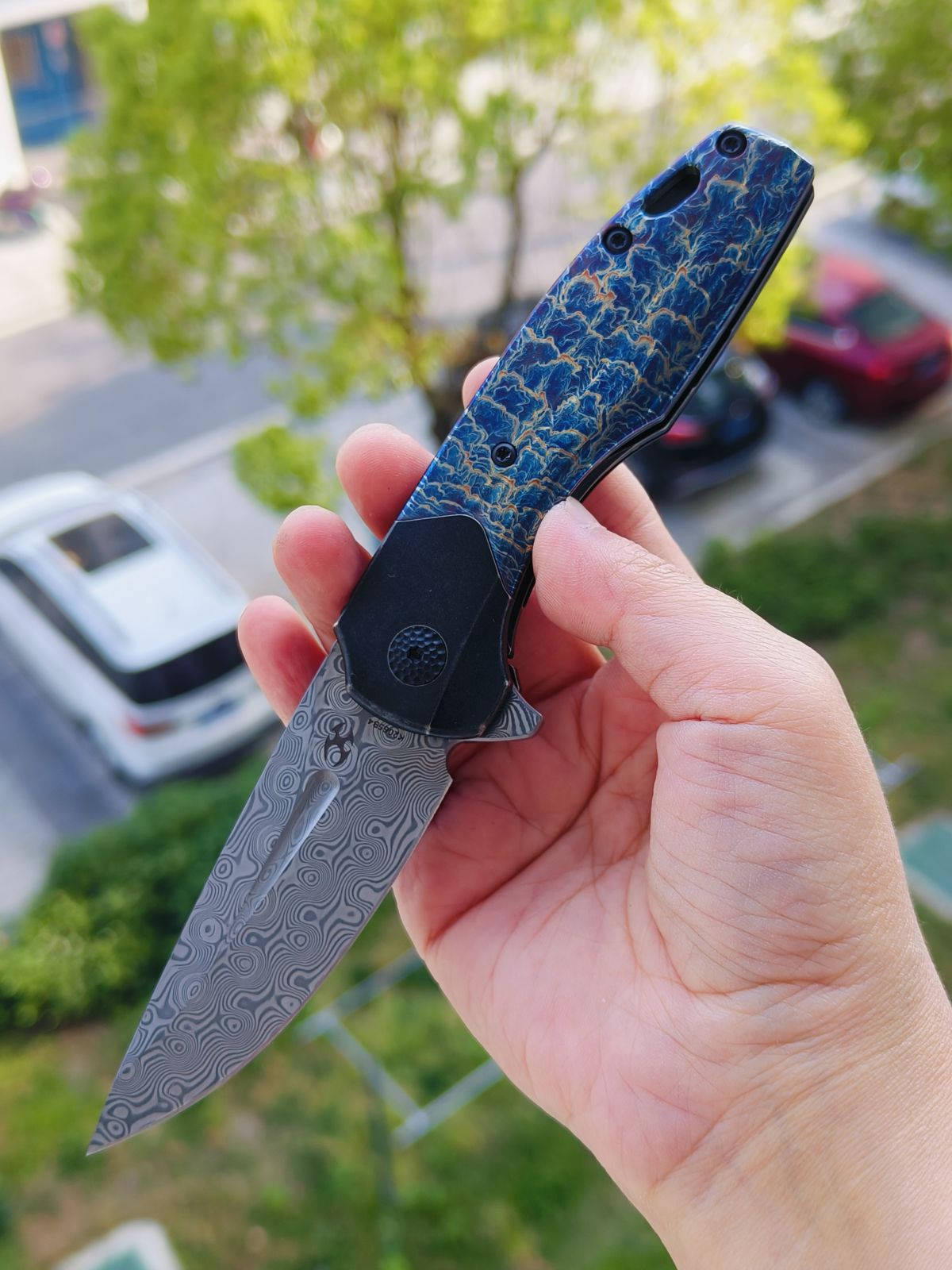 Kansept Cassowary S35VN钢 钛柄 K2065B4 雷电纹 1399