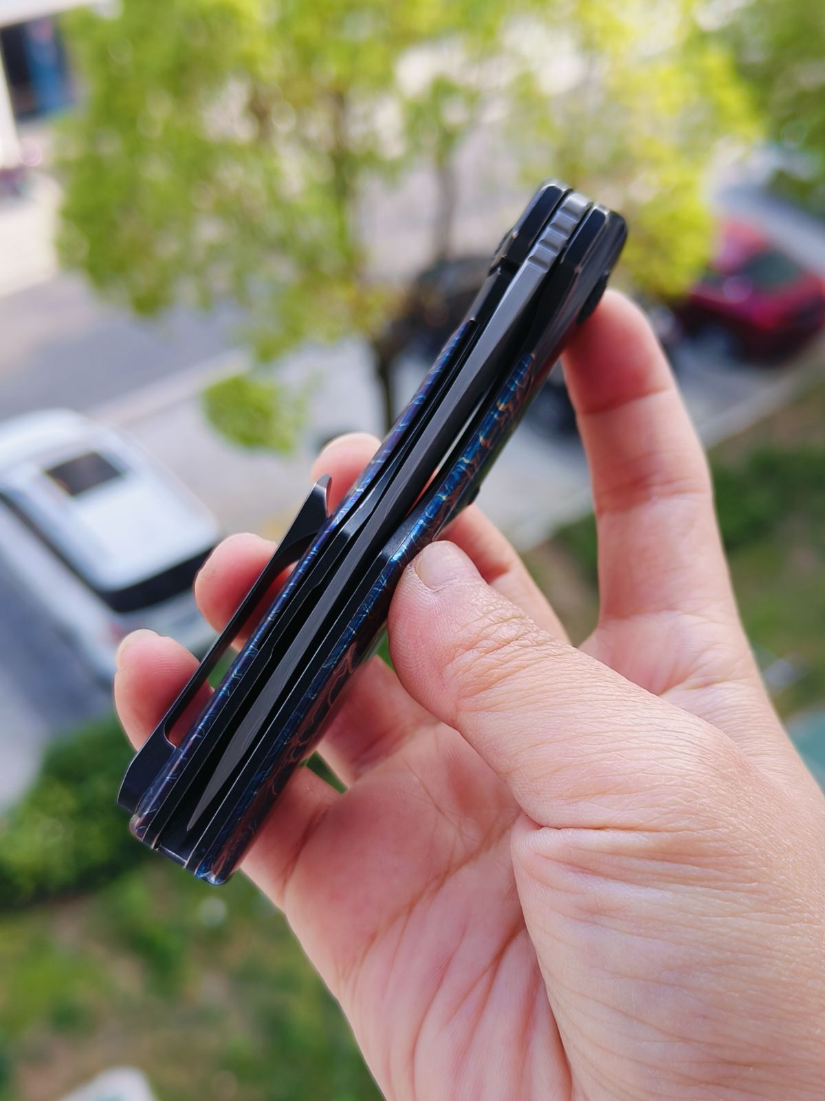 Kansept Cassowary S35VN钢 钛柄 K2065B4 雷电纹 1399