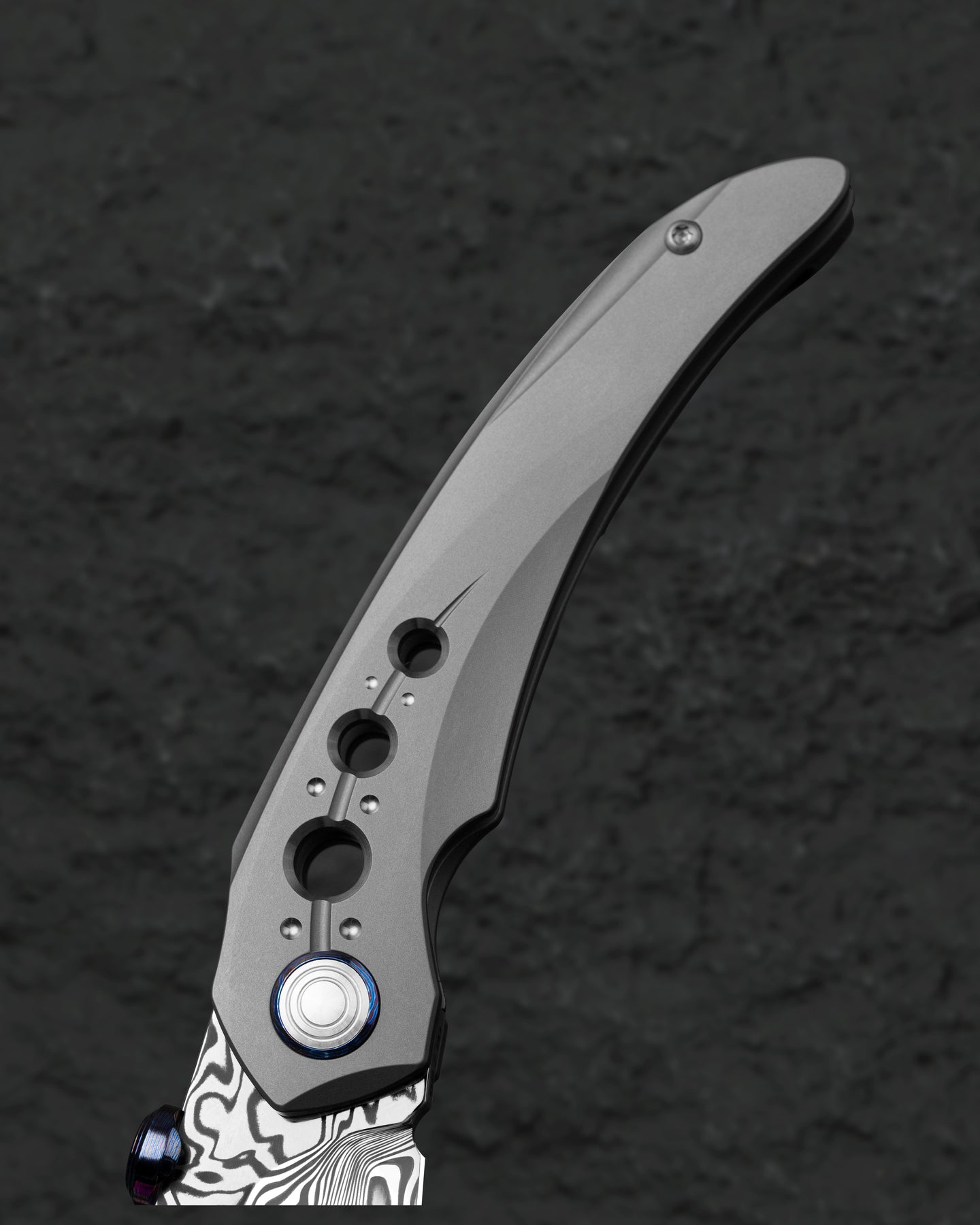 Bestech Razon 大马士革钢 钛合金柄 BT2406E 灰色 4980