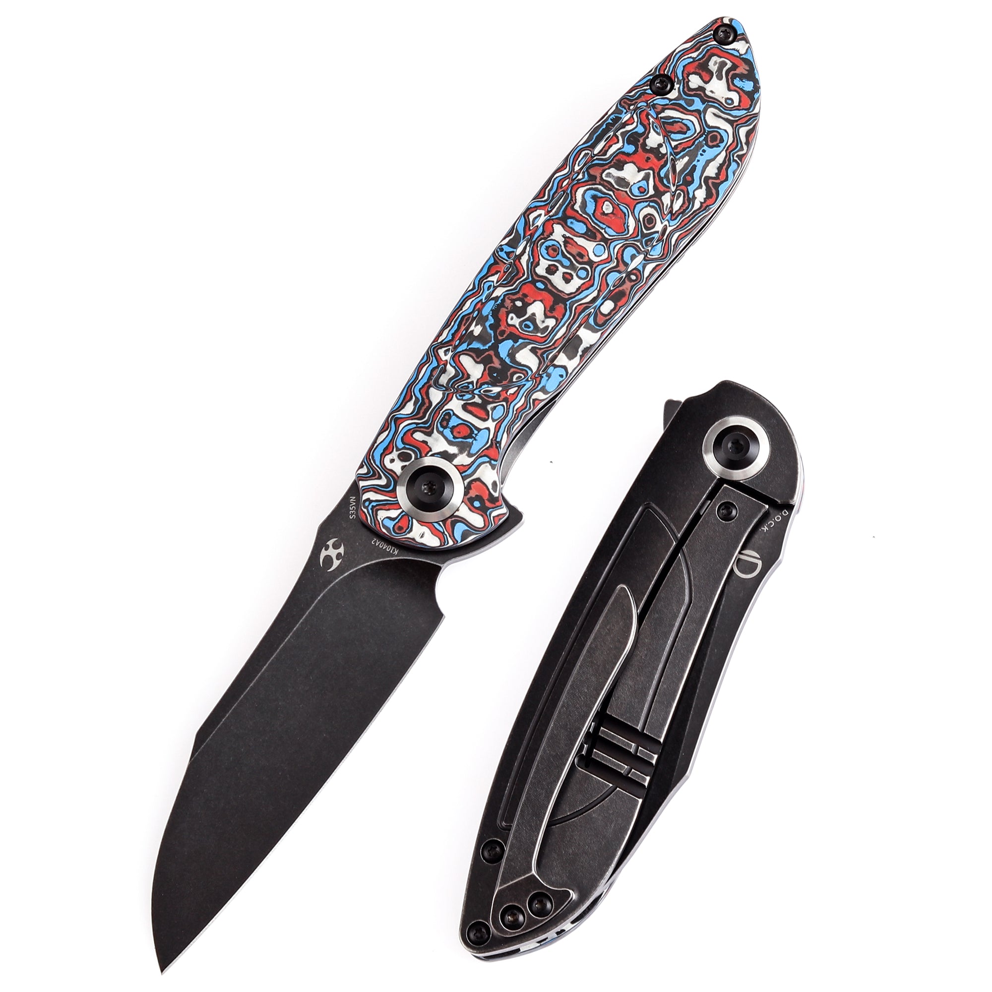 Kansept Prometheus CPM-S35VN钢 碳纤维+钛柄 K1040A2 云纹 1160