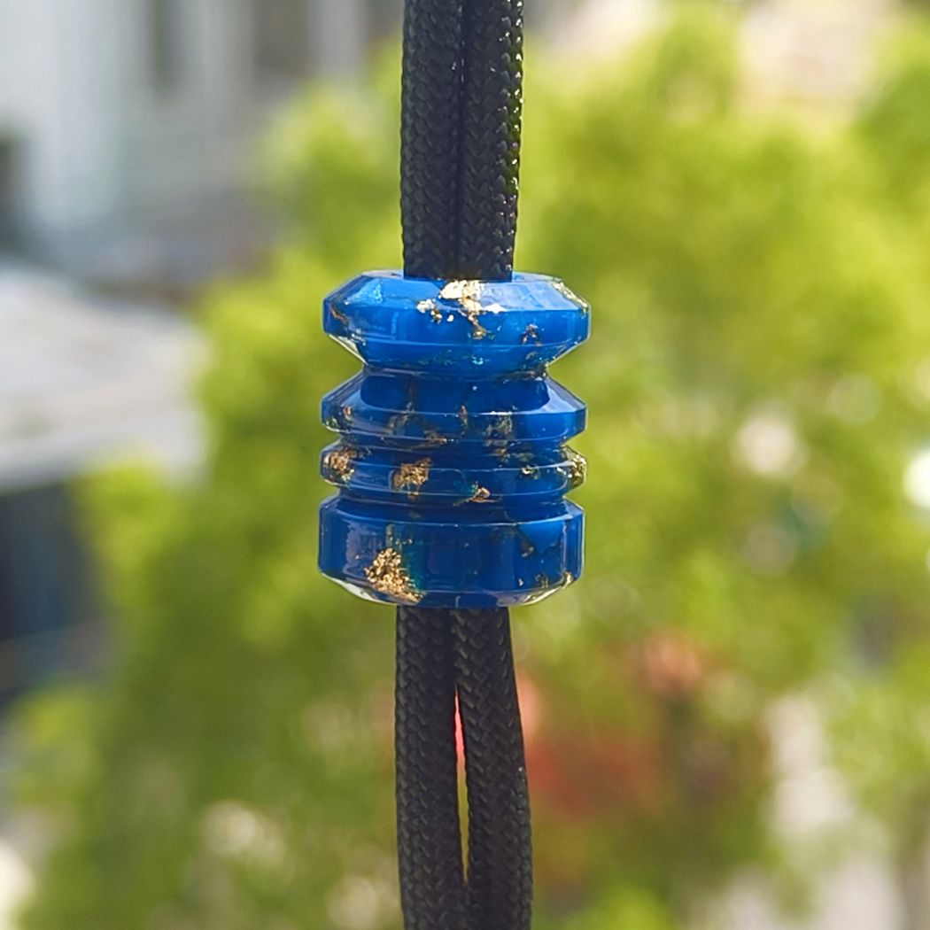 SSD工作室 树脂刀坠 蓝色金箔 刀具装饰 28