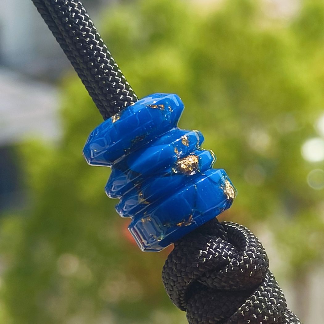 SSD工作室 树脂刀坠 蓝色金箔 刀具装饰 28